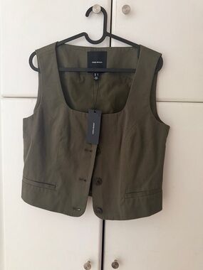Vero Moda Olive Tailored Button Vest